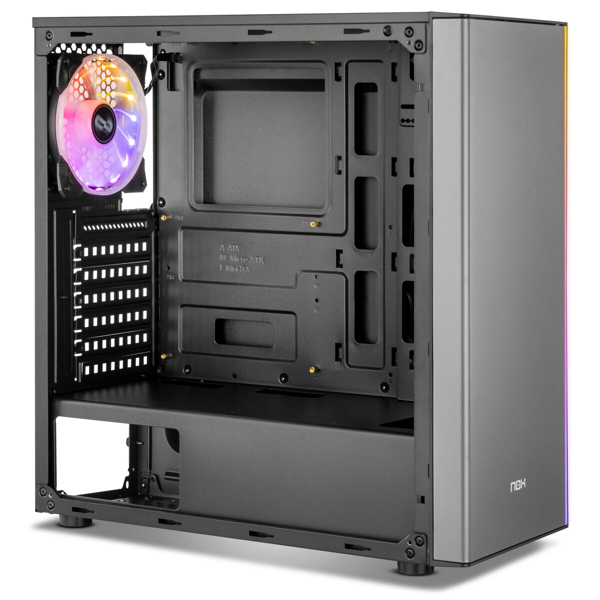 Caja Semitorre ATX Nox-Xtreme Infinity Omega RGB Negro