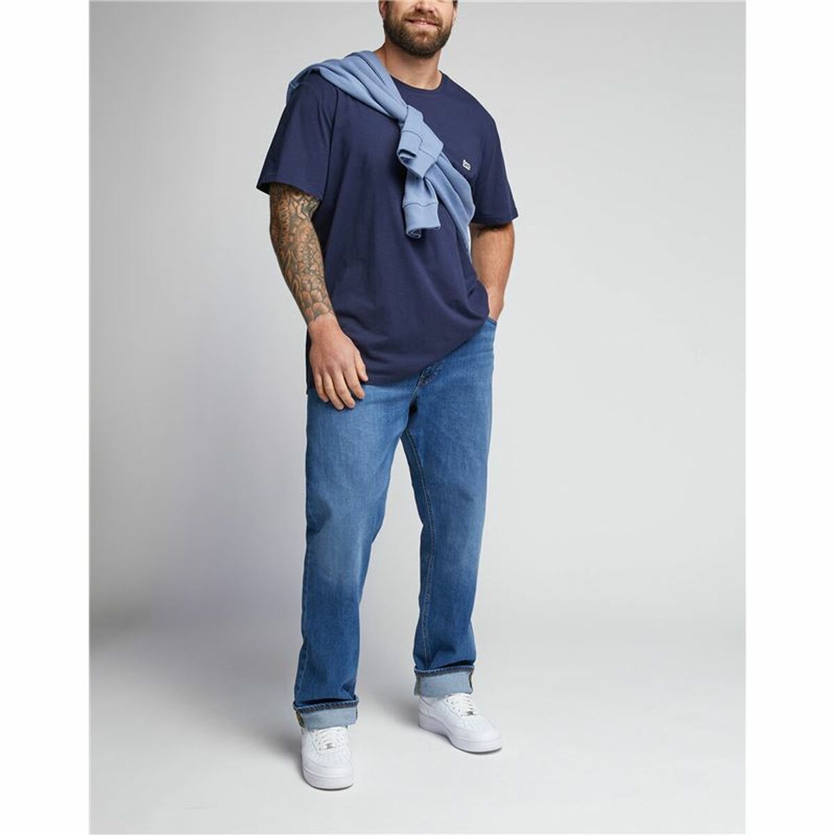 Camiseta Deportiva de Manga Corta Lee Ss Patch Logo  Azul