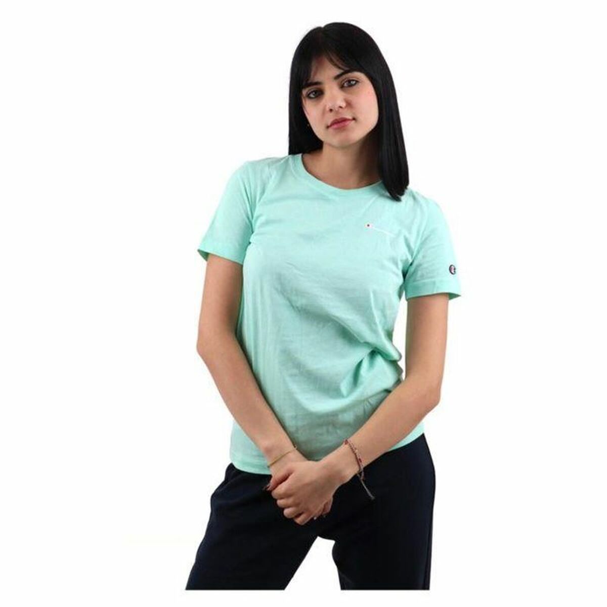 Camiseta de Manga Corta Mujer Champion Crewneck
