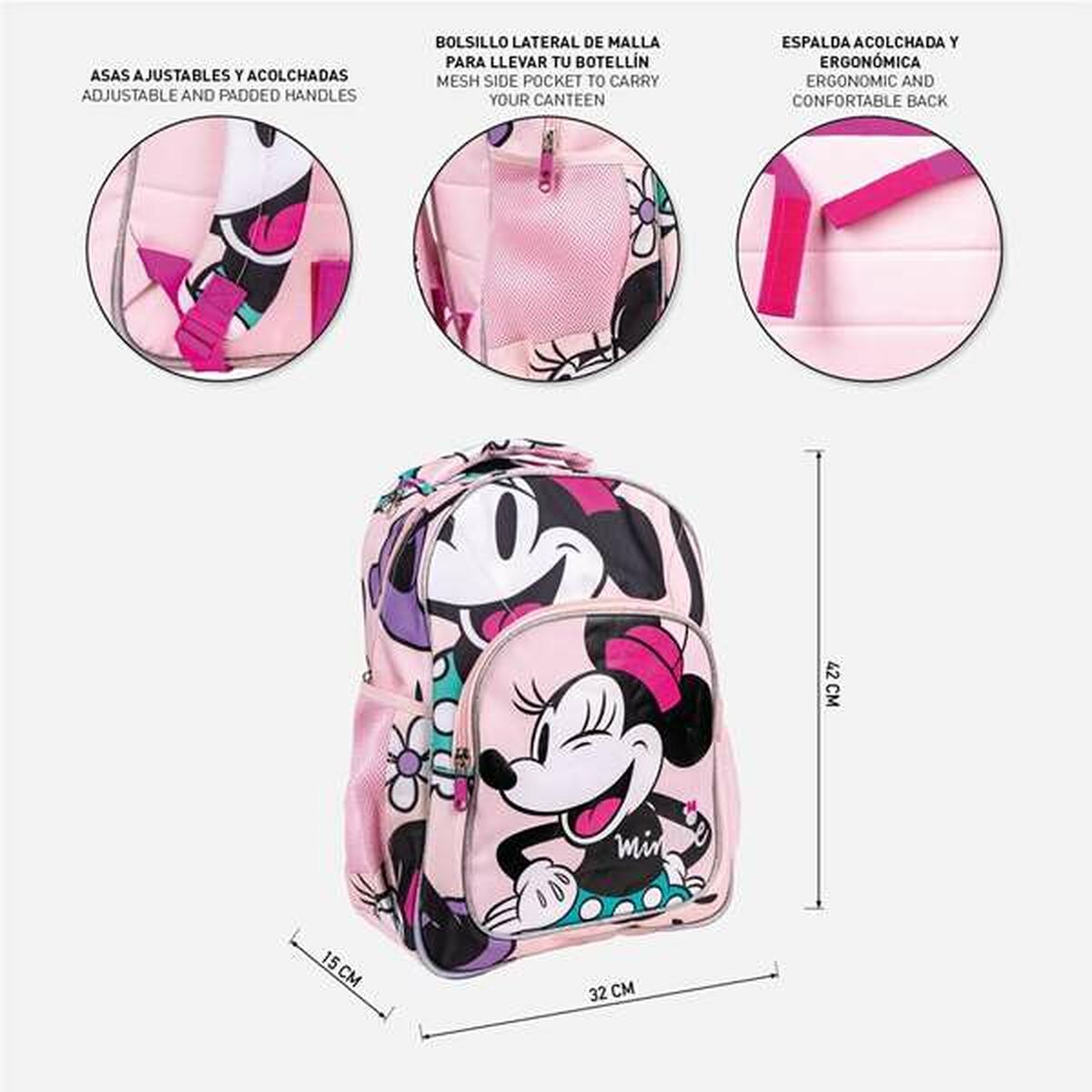 Mochila Escolar Minnie Mouse