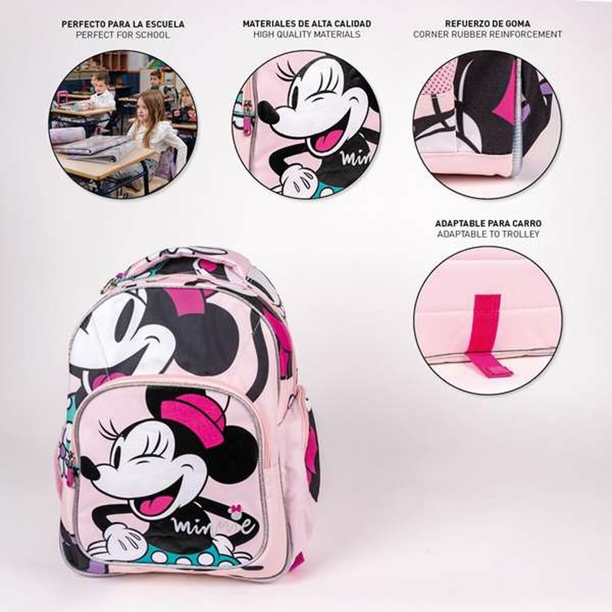 Mochila Escolar Minnie Mouse
