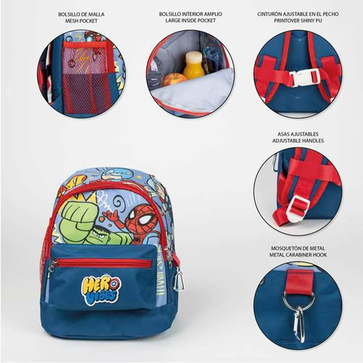 Mochila de Senderismo The Avengers 25 x 27 x 16 cm Infantil