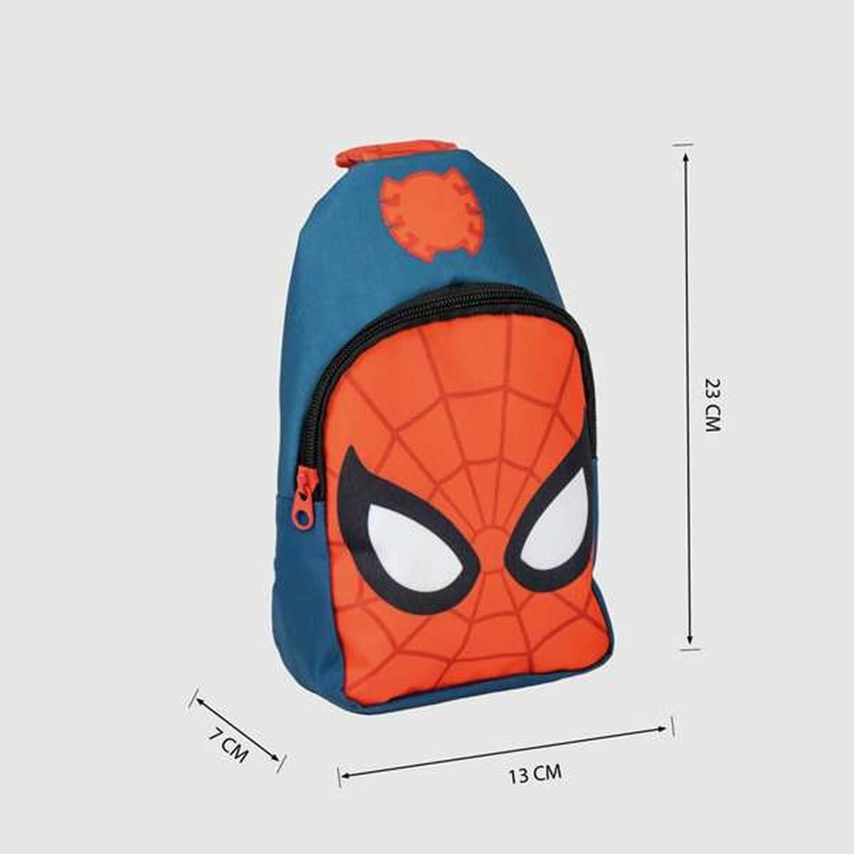Mochila Infantil Spider-Man Azul Bandolera