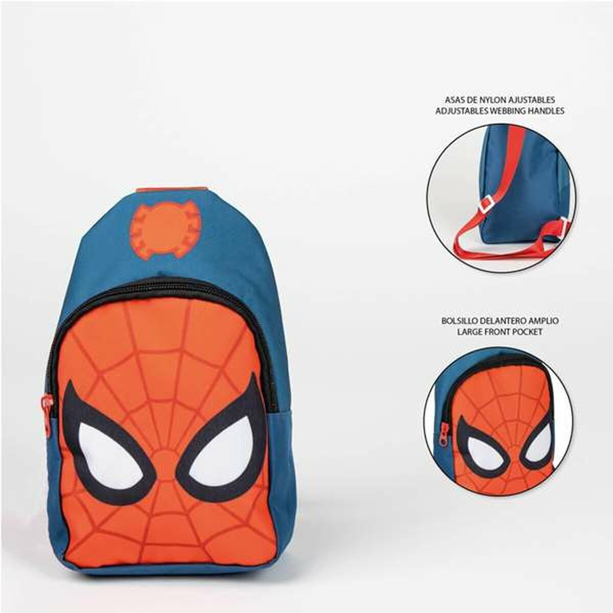 Mochila Infantil Spider-Man Azul Bandolera