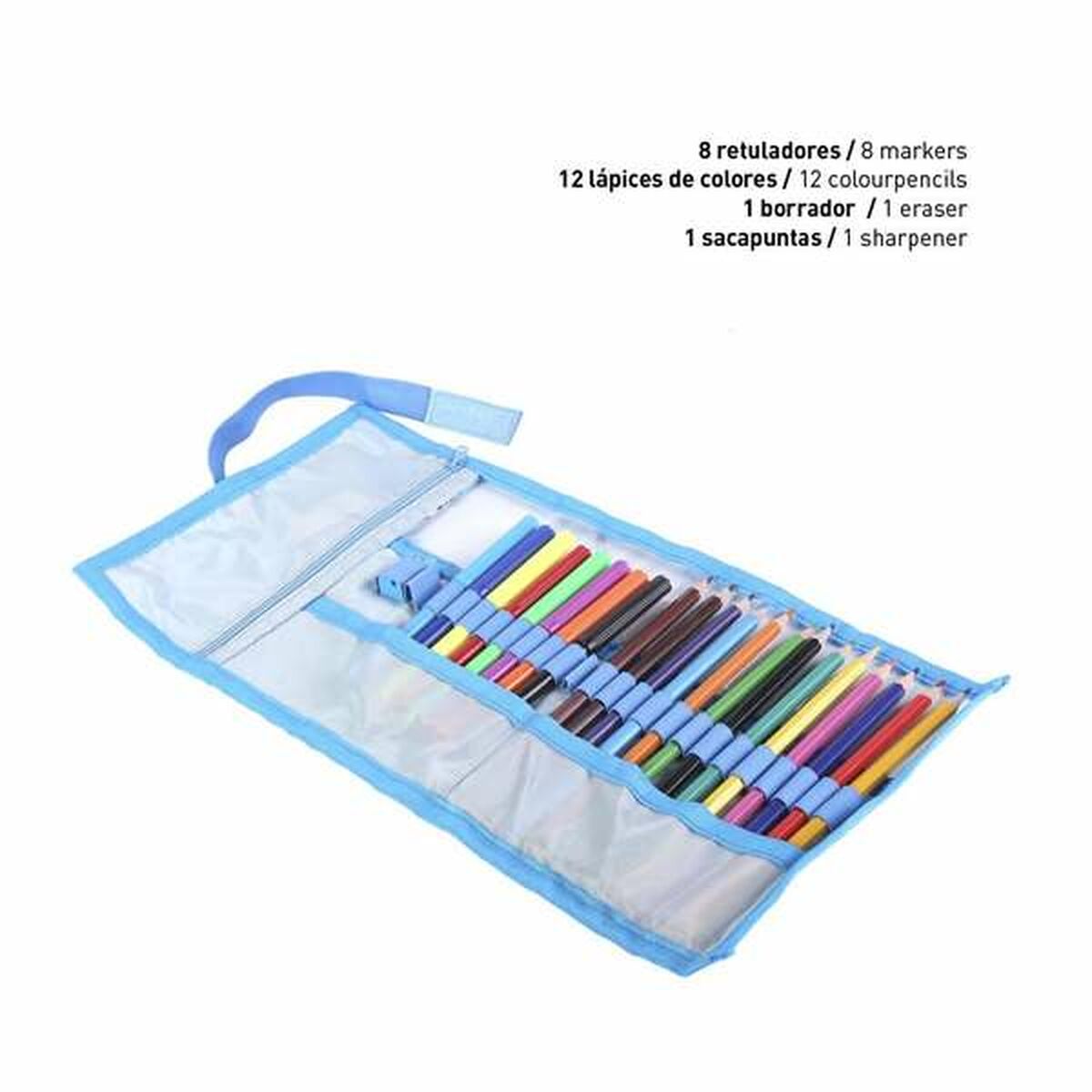 Estuche Escolar con Accesorios Frozen (22 pcs)