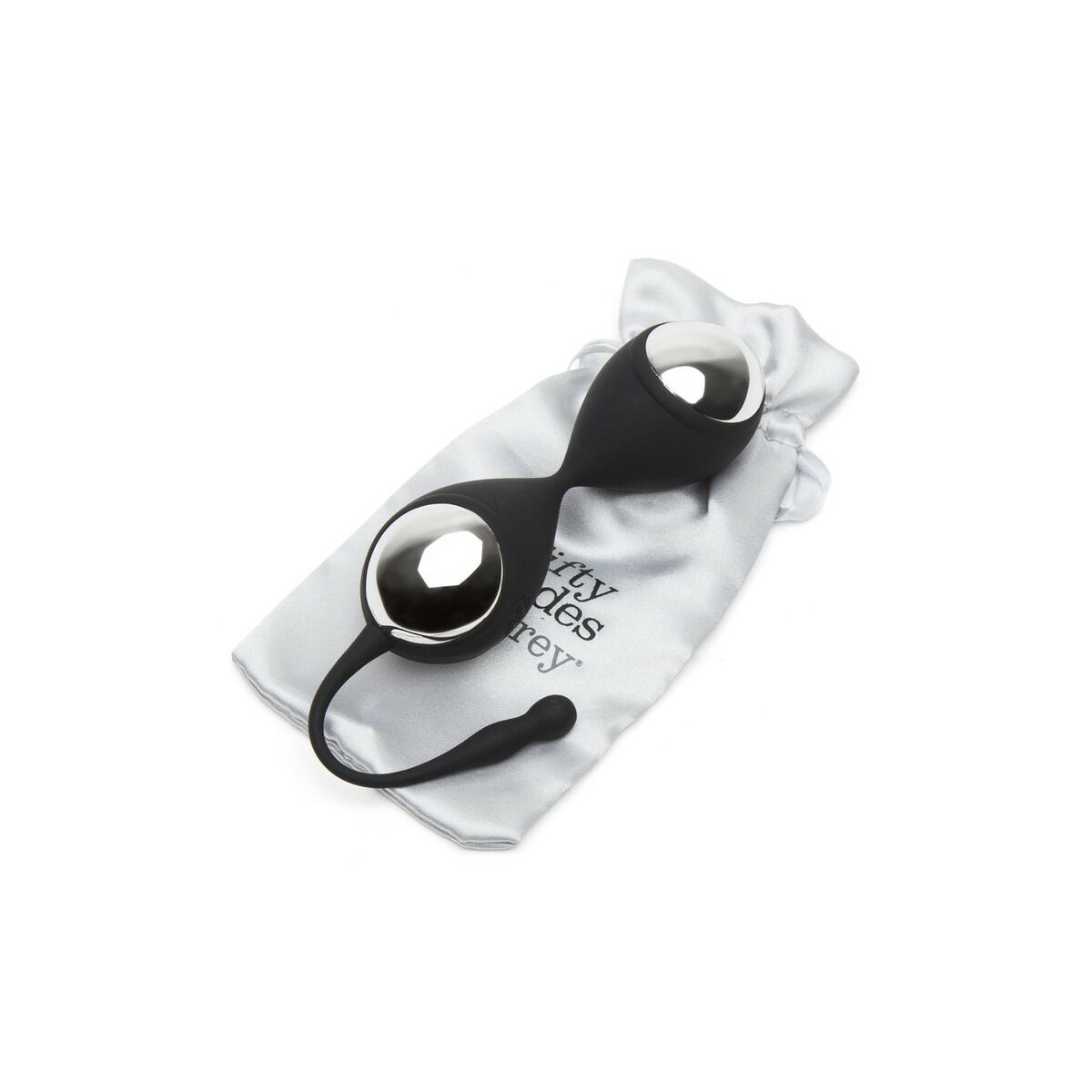 Bolas Chinas Fifty Shades of Grey Goddess Plástico Negro Plateado