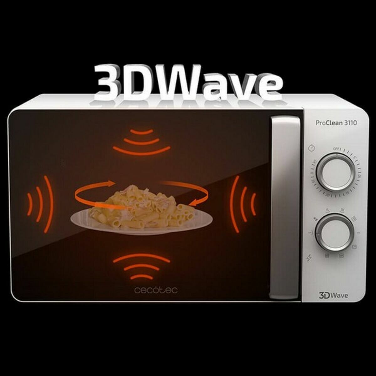 Microondas con Grill Cecotec ProClean 3110 20 L 700W Blanco Negro 800 W 700 W 20 L