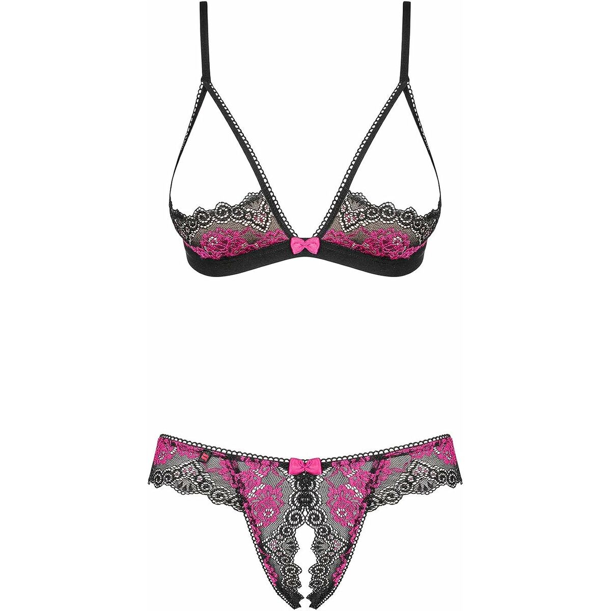 Conjunto de Lencería Obsessive Tulia Negro L/XL