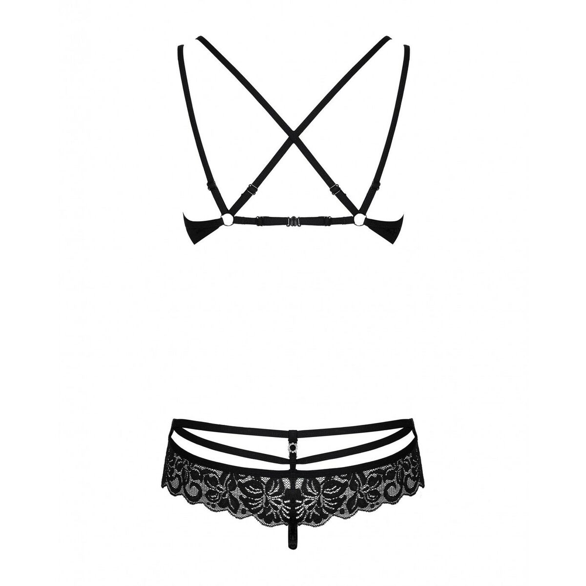 Conjunto de Lencería Obsessive 860 Negro L/XL