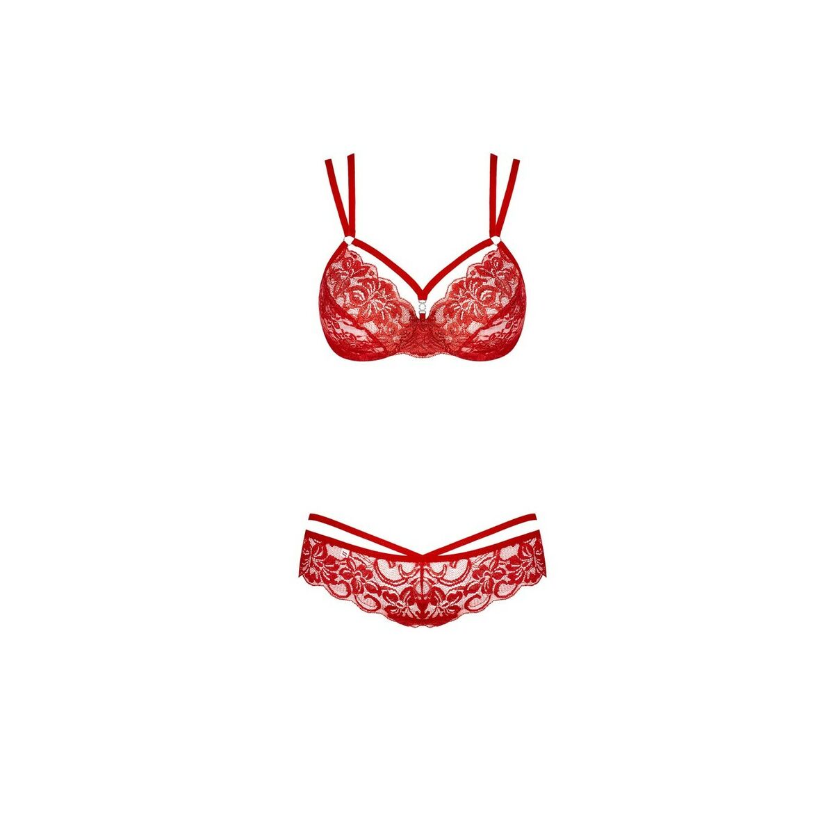 Conjunto de Lencería Obsessive 860 Rojo S/M
