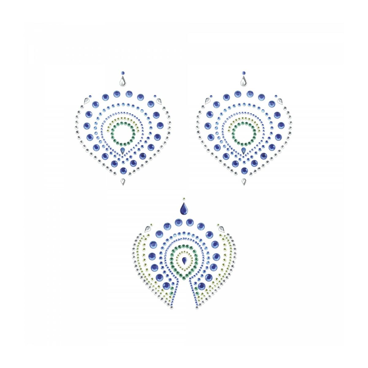 Pezoneras Azul y Verde Bijoux Indiscrets FLAMBOYANT