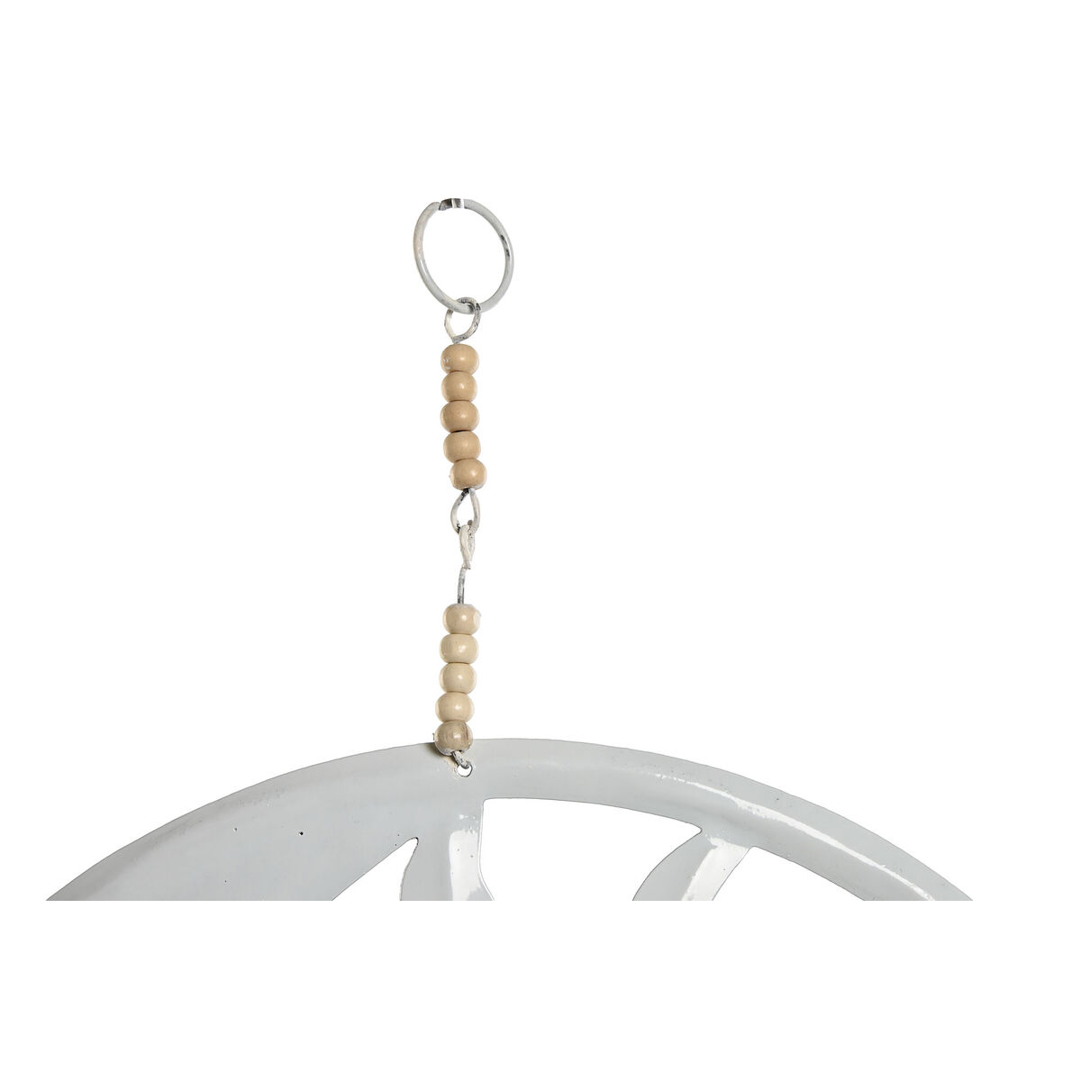 Decoración Colgante Home ESPRIT Azul Blanco Gris Rosa Hierro Luna Sol 33 x 1 x 77 cm (4 Unidades)