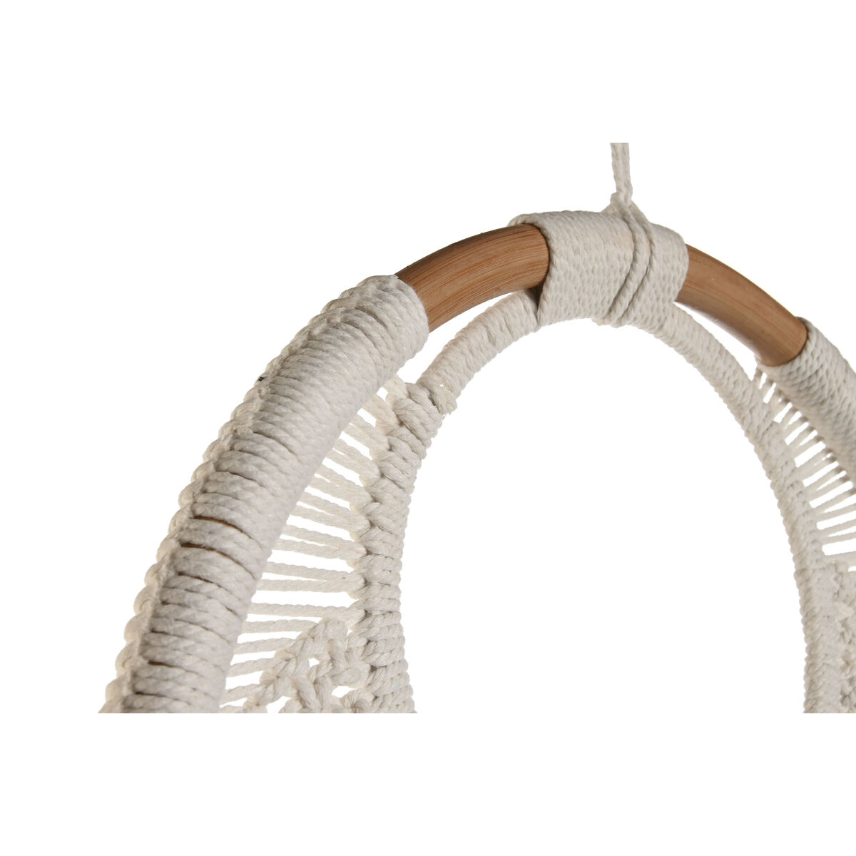 Decoración Colgante Home ESPRIT Azul Blanco Marrón Boho Macramé (2 Unidades) (12 Unidades)