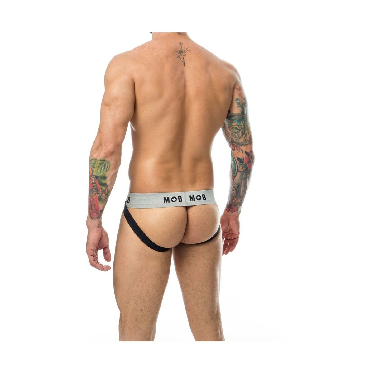 Tanga Mob Eroticwear Blanco Negro XL