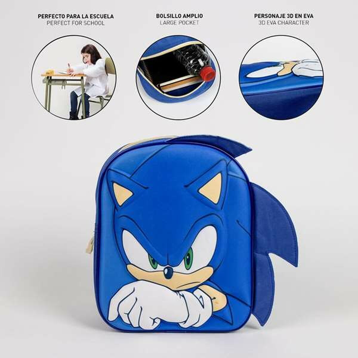Mochila Escolar Sonic