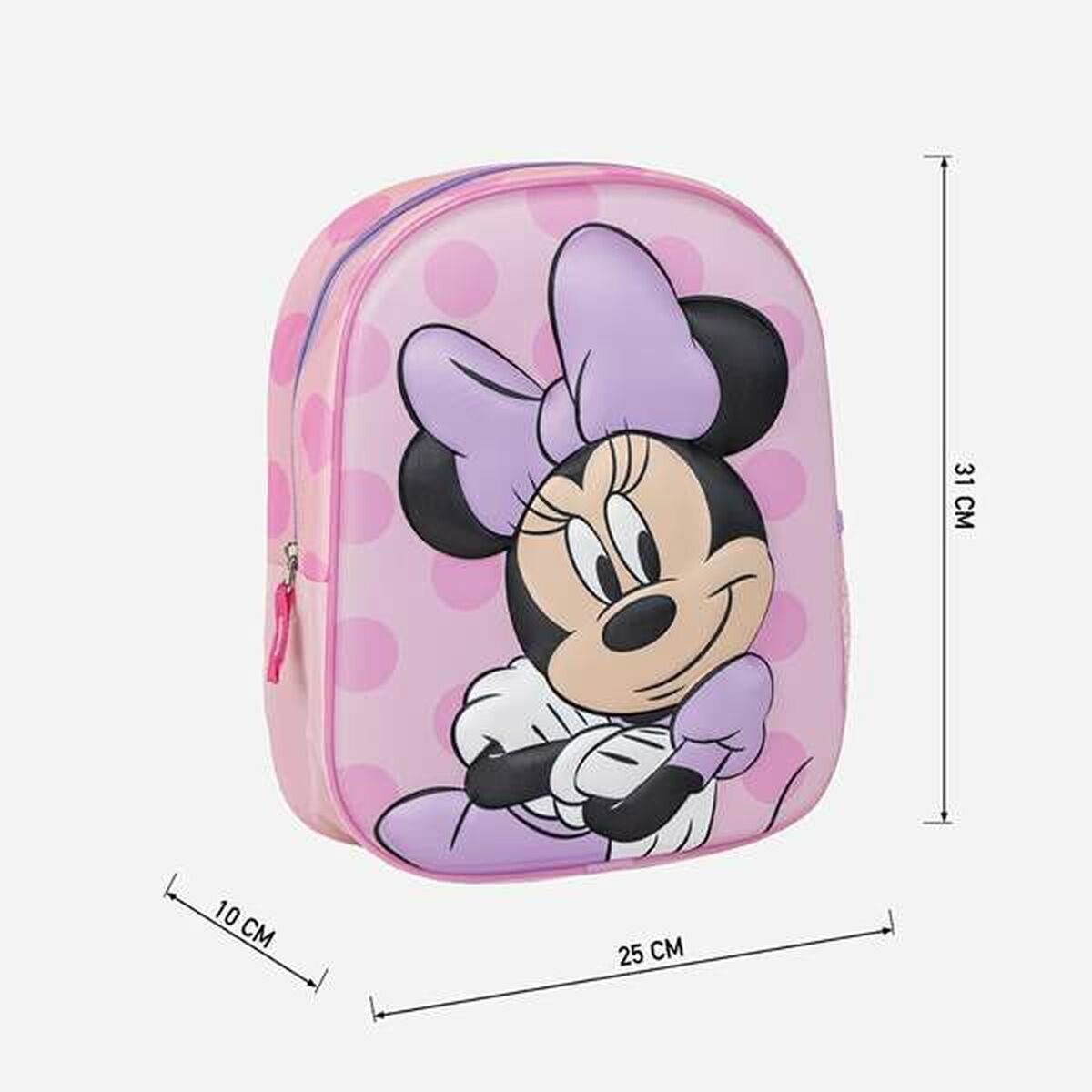 Mochila Escolar 3D Minnie Mouse