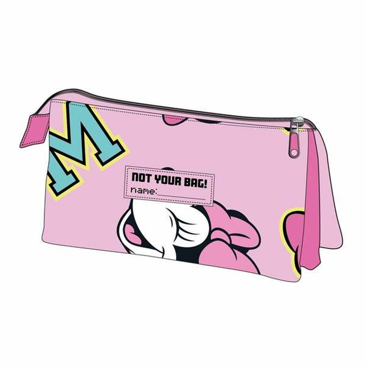 Estuche Escolar Minnie Mouse Fucsia 11,5 x 2 x 22,5 cm