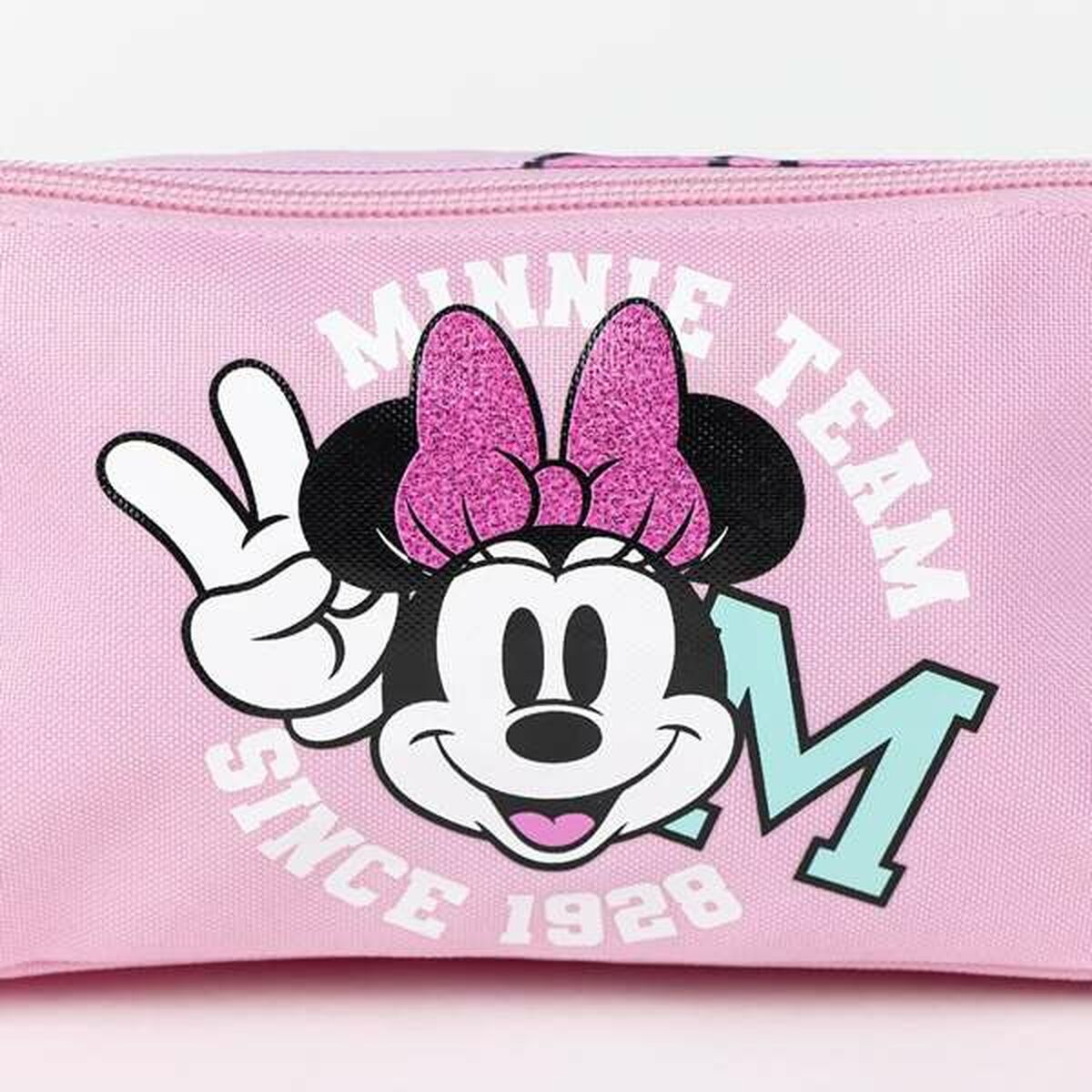 Estuche Escolar Minnie Mouse Fucsia 11,5 x 2 x 22,5 cm