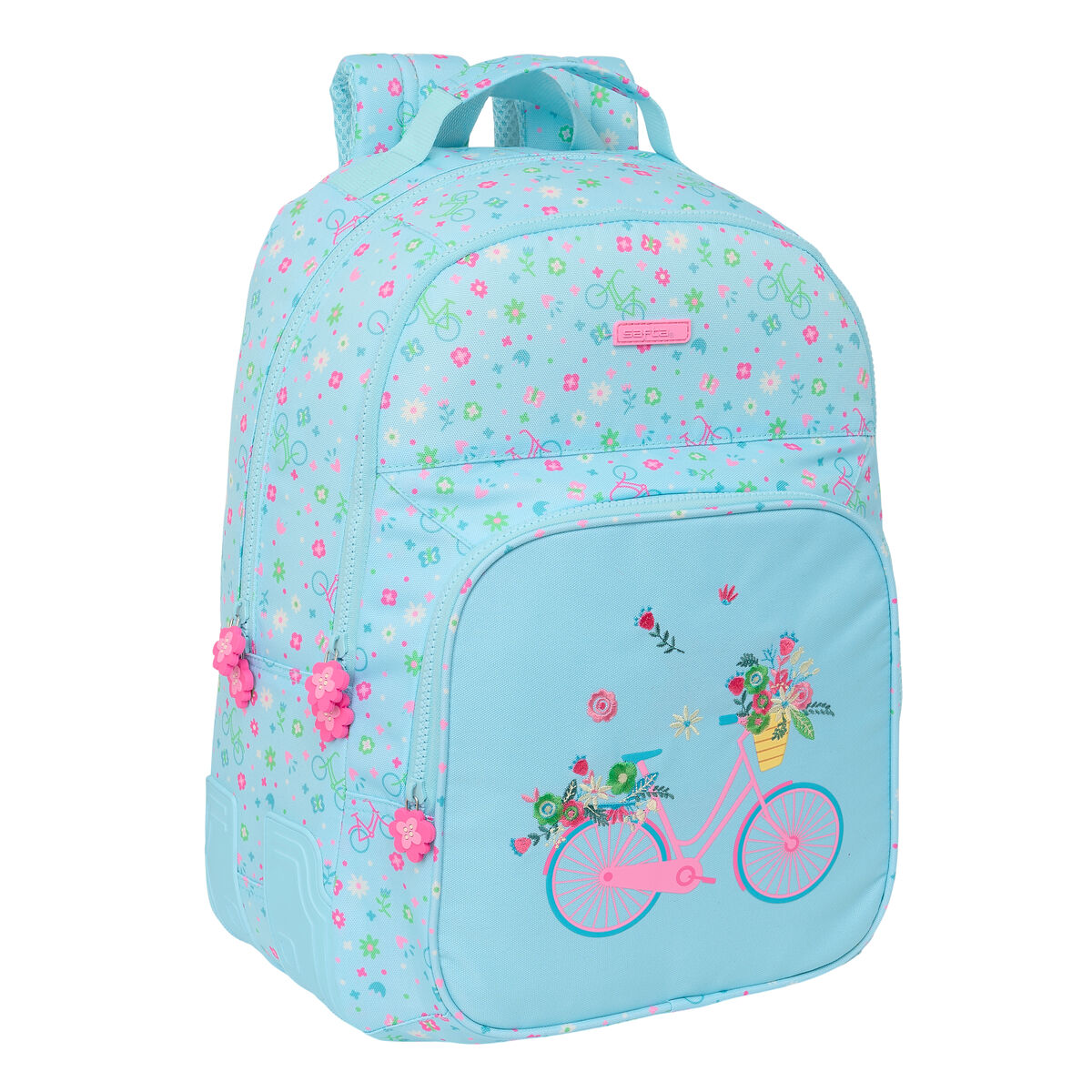 Mochila Escolar Safta Bicicleta Azul 32 x 42 x 15 cm
