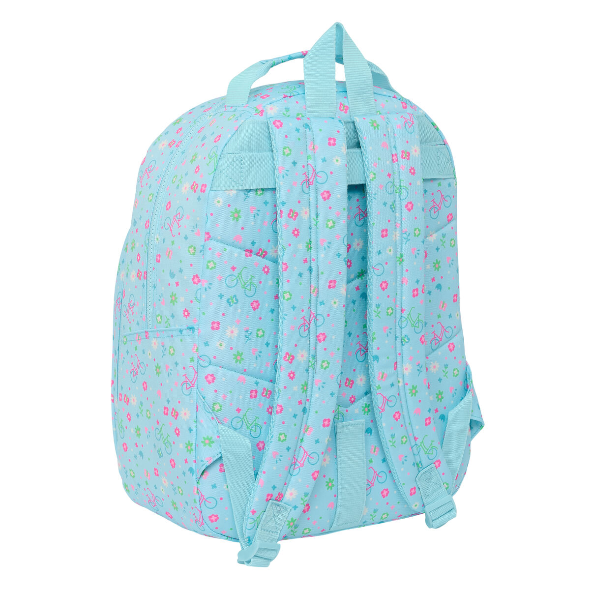 Mochila Escolar Safta Bicicleta Azul 32 x 42 x 15 cm