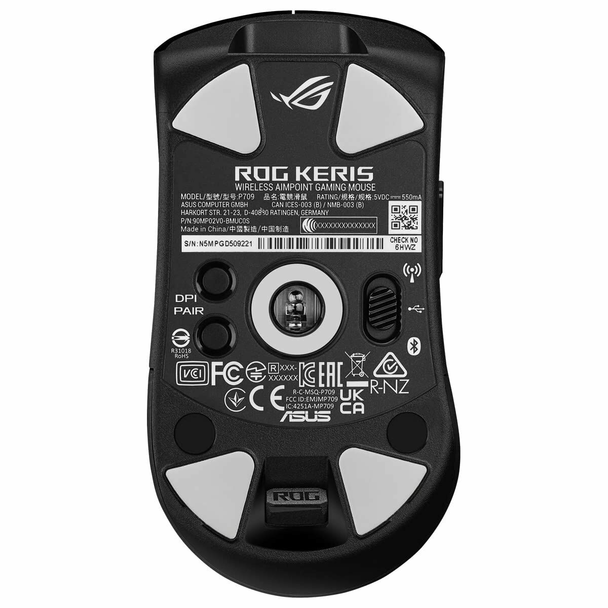Ratón Inalámbrico Asus 90MP02V0-BMUA00 Negro