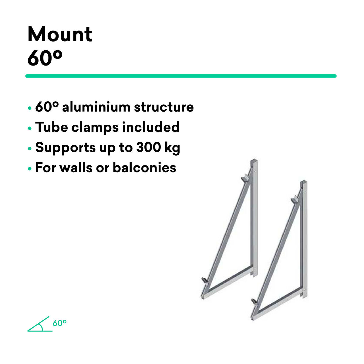 TORNASOL Kit solar autoinstalable 800W,x2 paneles solares rígidos, bifaciales, incl. 60º