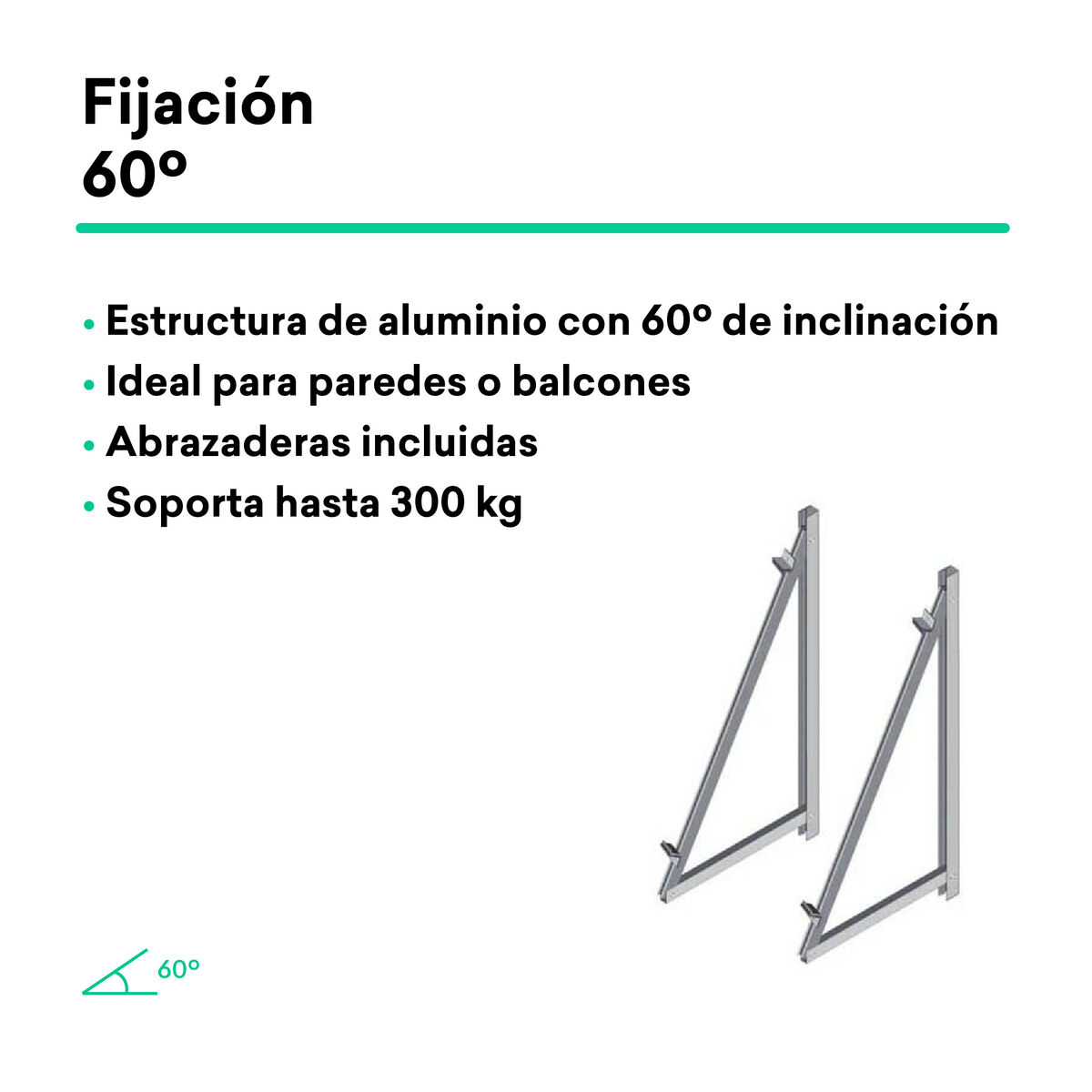 TORNASOL Kit solar autoinstalable 800W,x2 paneles solares rígidos, bifaciales, incl. 60º