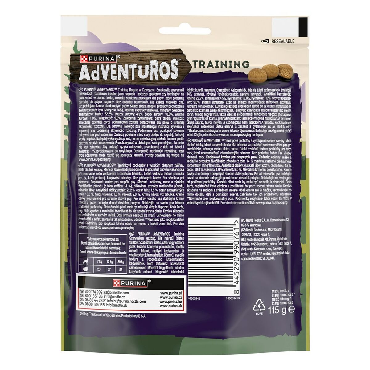 Snack para Perros Purina Adventuros Adiestramiento venado 115 g