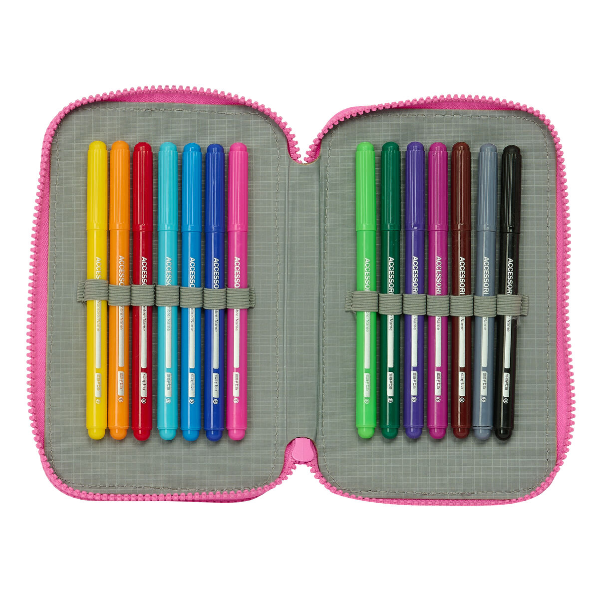 Plumier Doble Barbie Love Rosa 12.5 x 19.5 x 4 cm 28 piezas