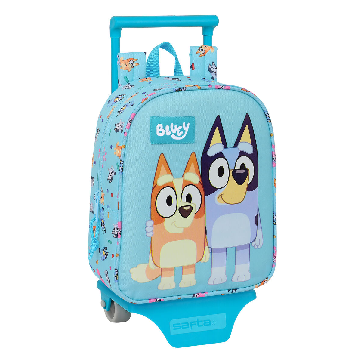Mochila Escolar con Ruedas Bluey Azul cielo 22 x 27 x 10 cm