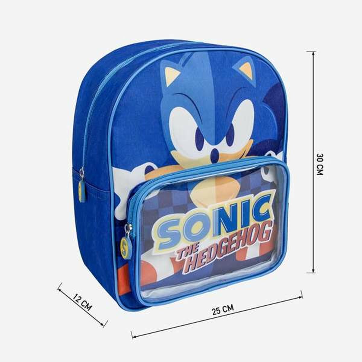 Mochila Escolar Sonic Azul 25,0 x 30,0 x 1,2 cm