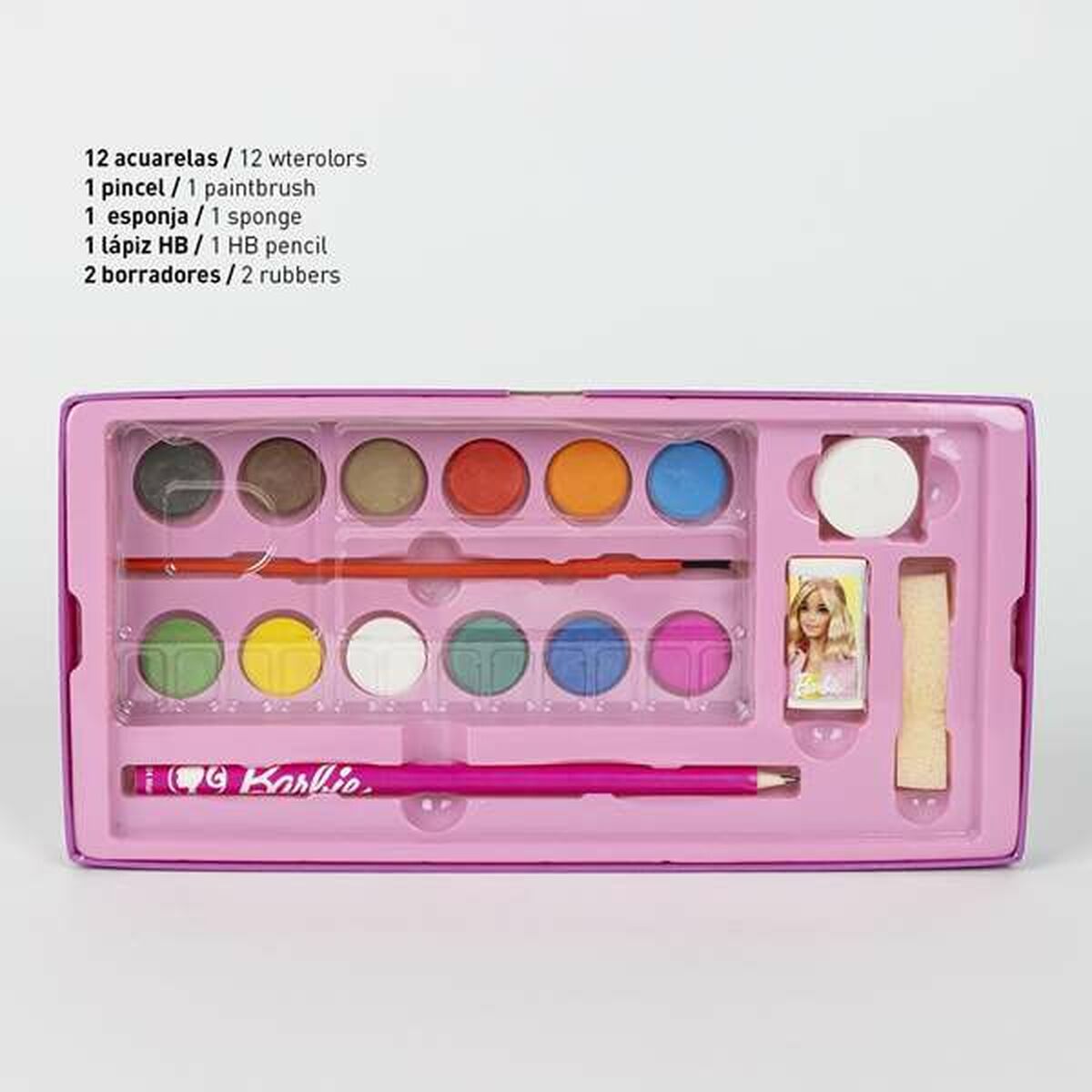 Set de Papelería Barbie Rosa