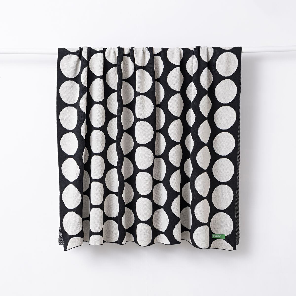 Cubrecamas Benetton Negro 140 x 190 cm Topos