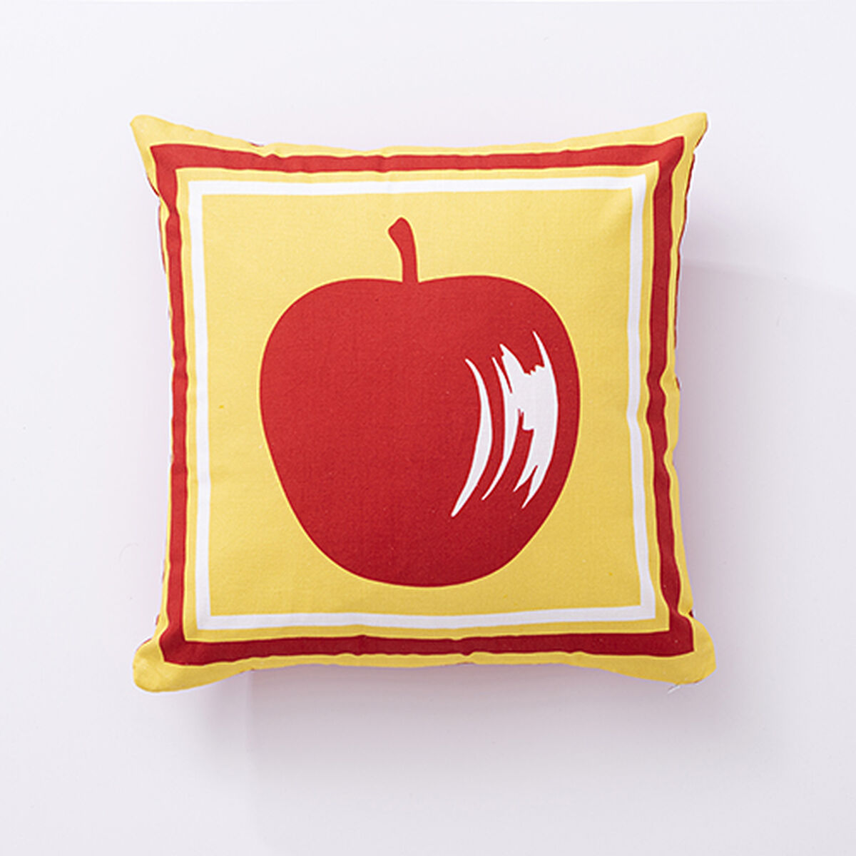 Cojín Benetton Amarillo Rojo Manzana 40 x 40 cm Cuadrado