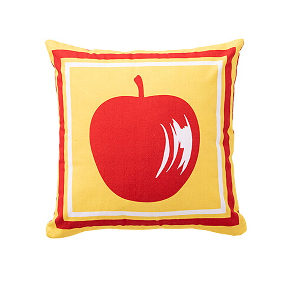 Cojín Benetton Amarillo Rojo Manzana 40 x 40 cm Cuadrado