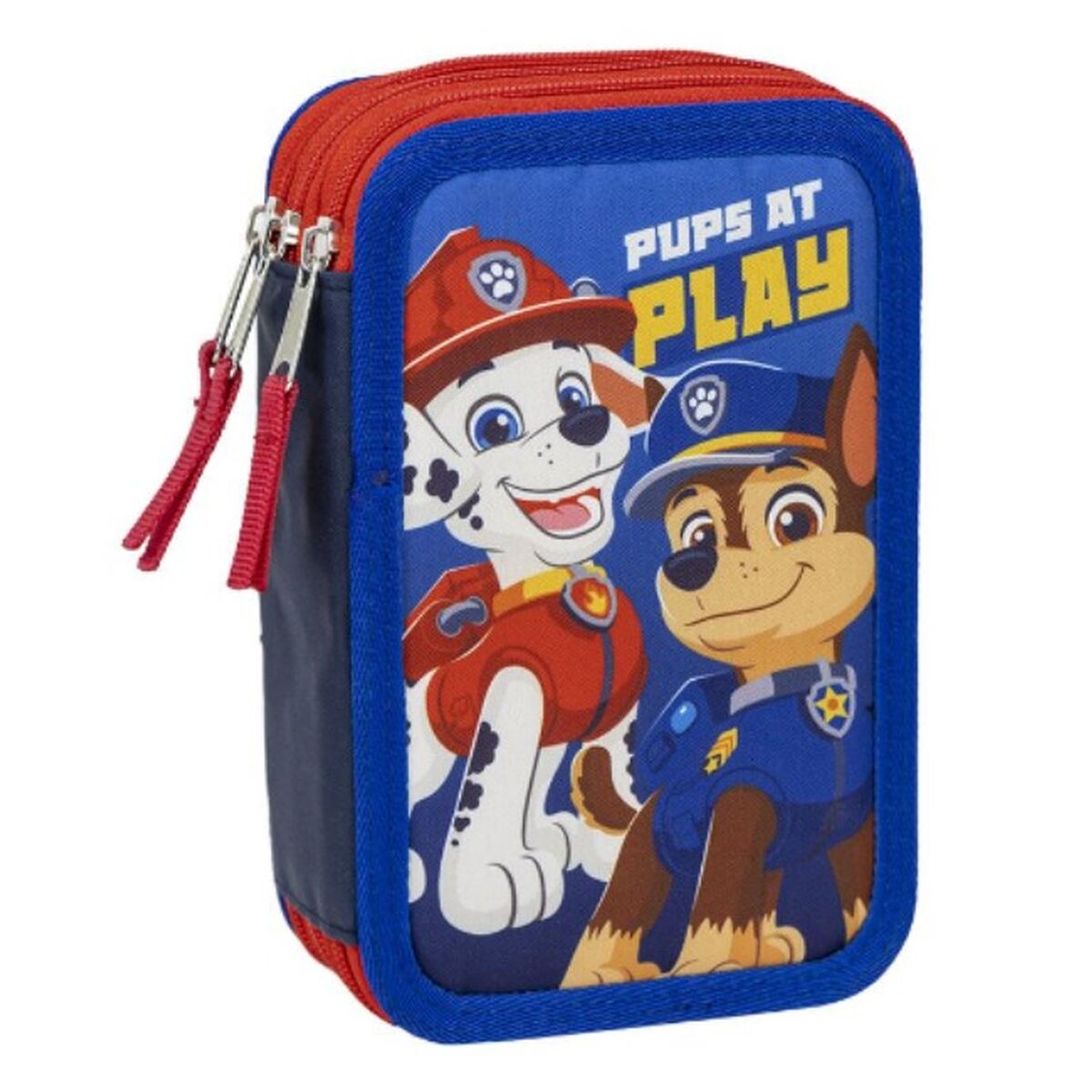 Plumier Triple The Paw Patrol Azul 12,5 x 6,5 x 19,5 cm