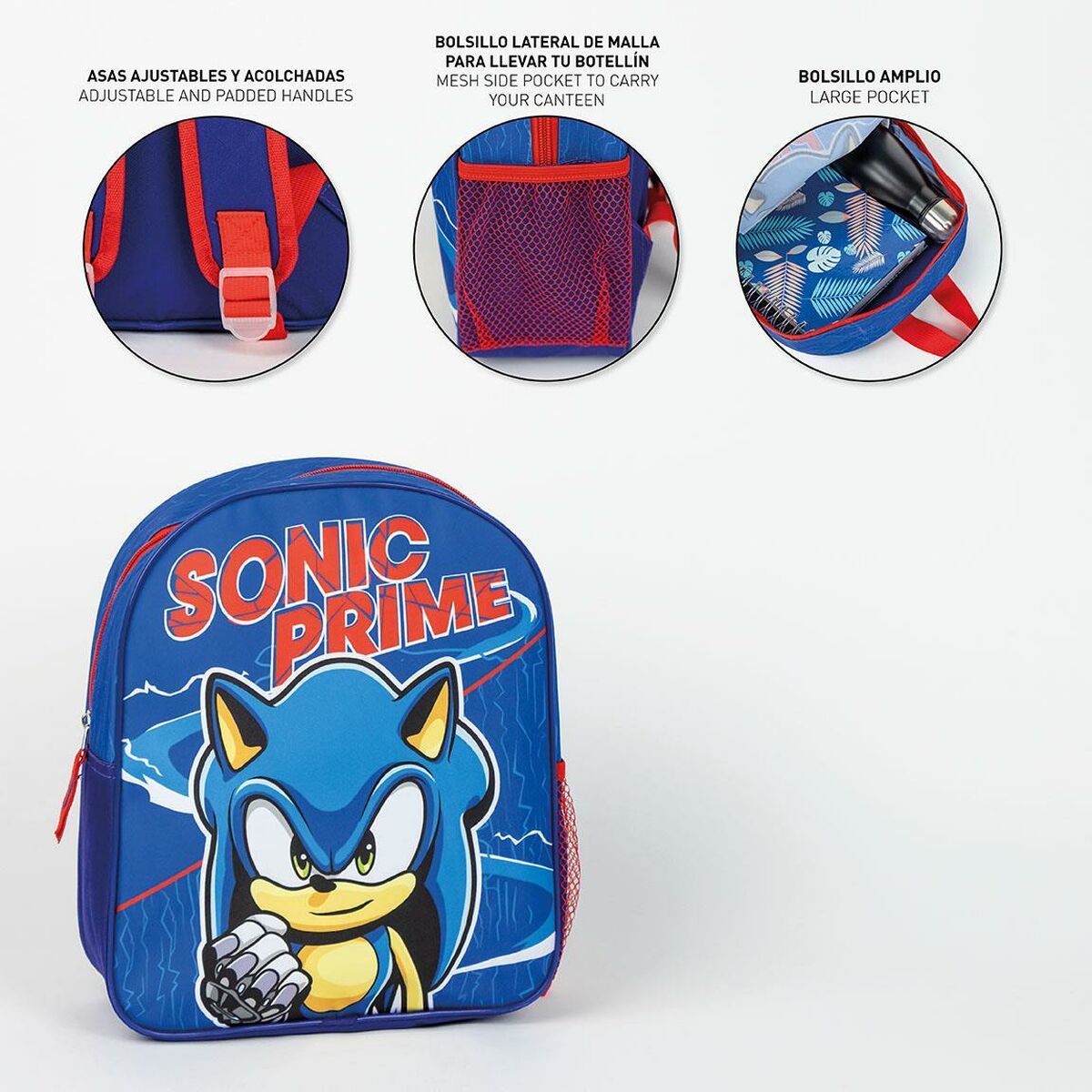 Mochila Escolar Sonic Azul 25,0 x 30,0 x 29,0 cm