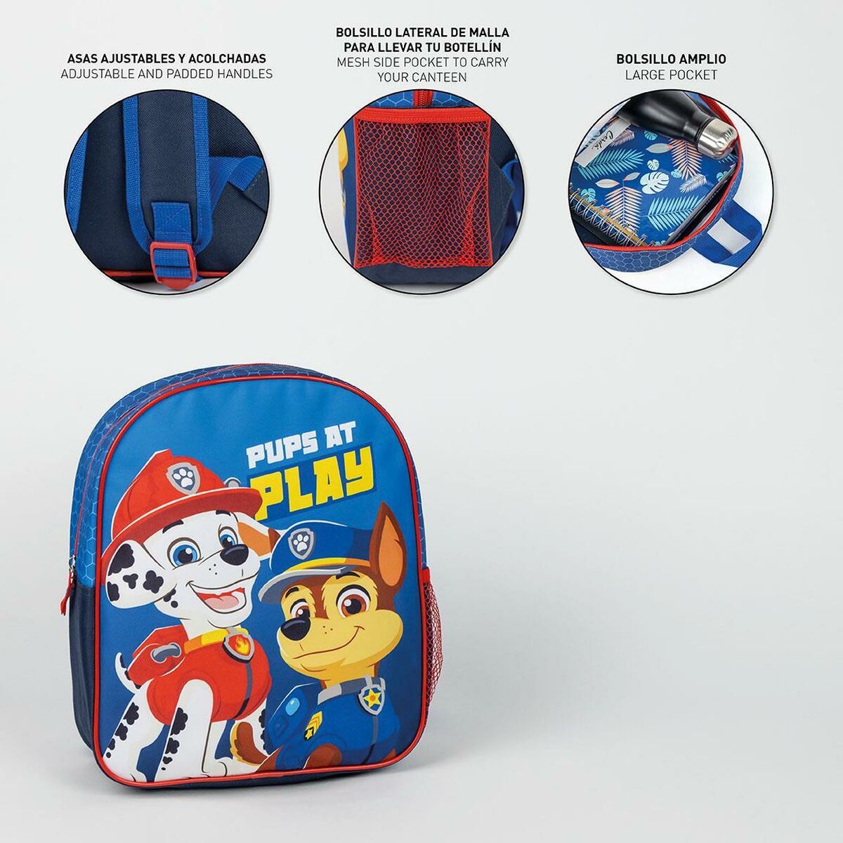 Mochila Escolar The Paw Patrol Azul 8,0 x 30,0 x 25,0 cm