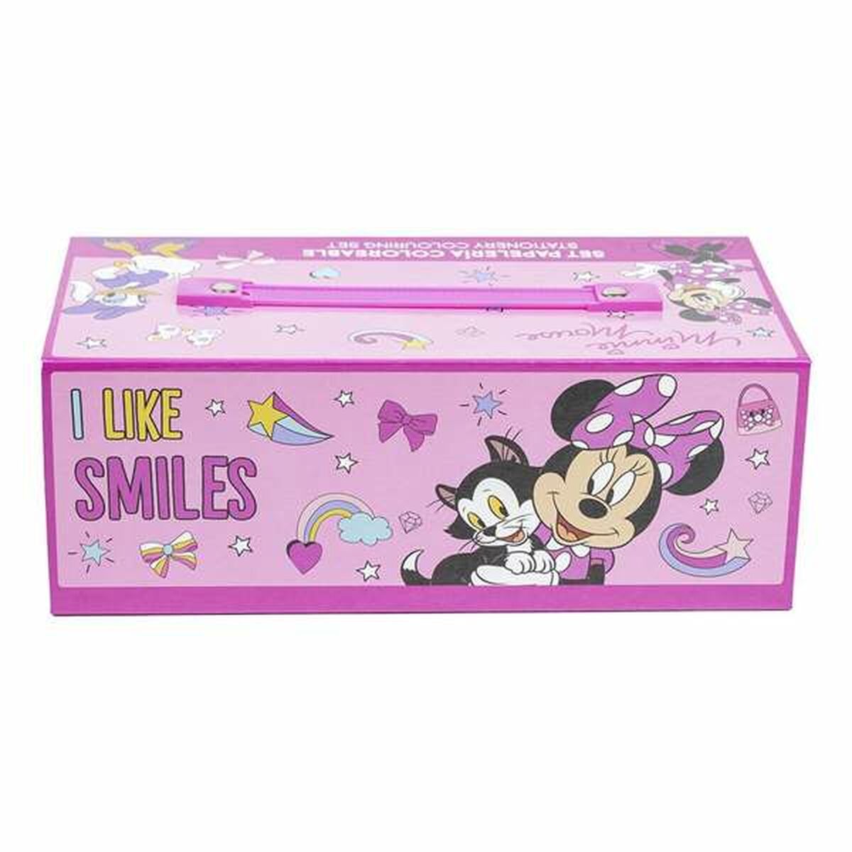 Set de Papelería Minnie Mouse Rosa Maletín