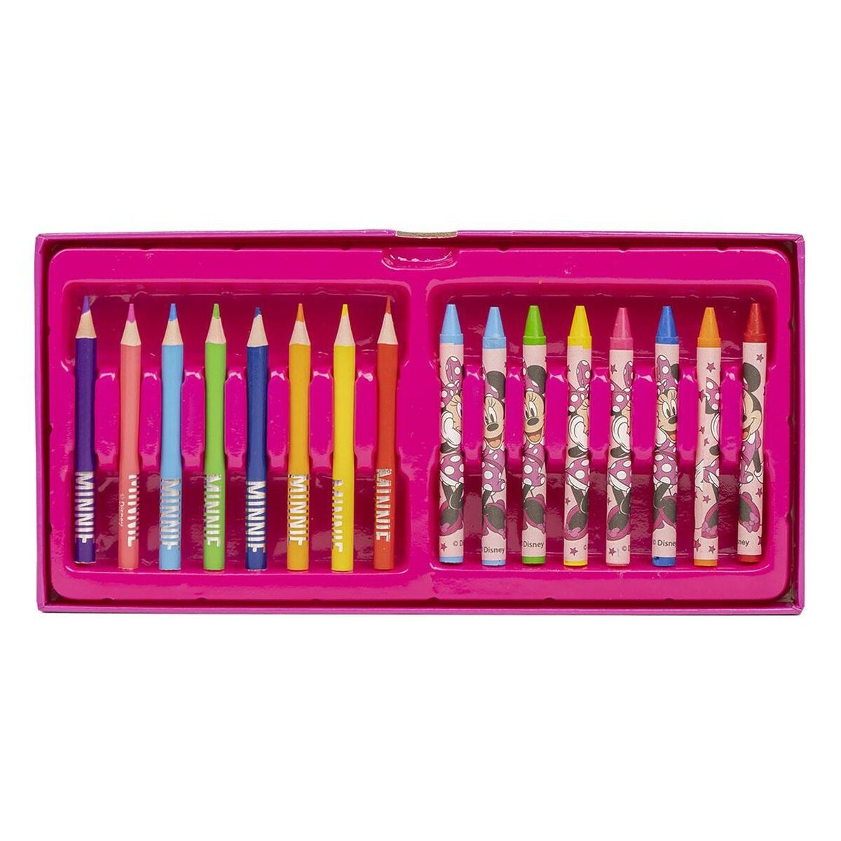 Set de Papelería Minnie Mouse Rosa Maletín