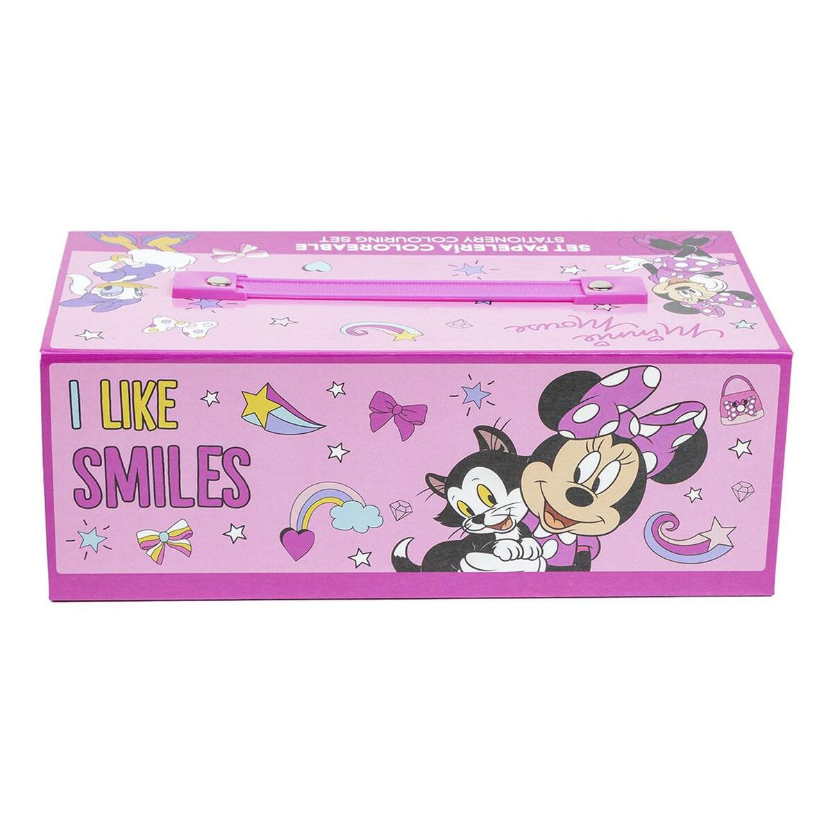 Set de Papelería Minnie Mouse Rosa Maletín