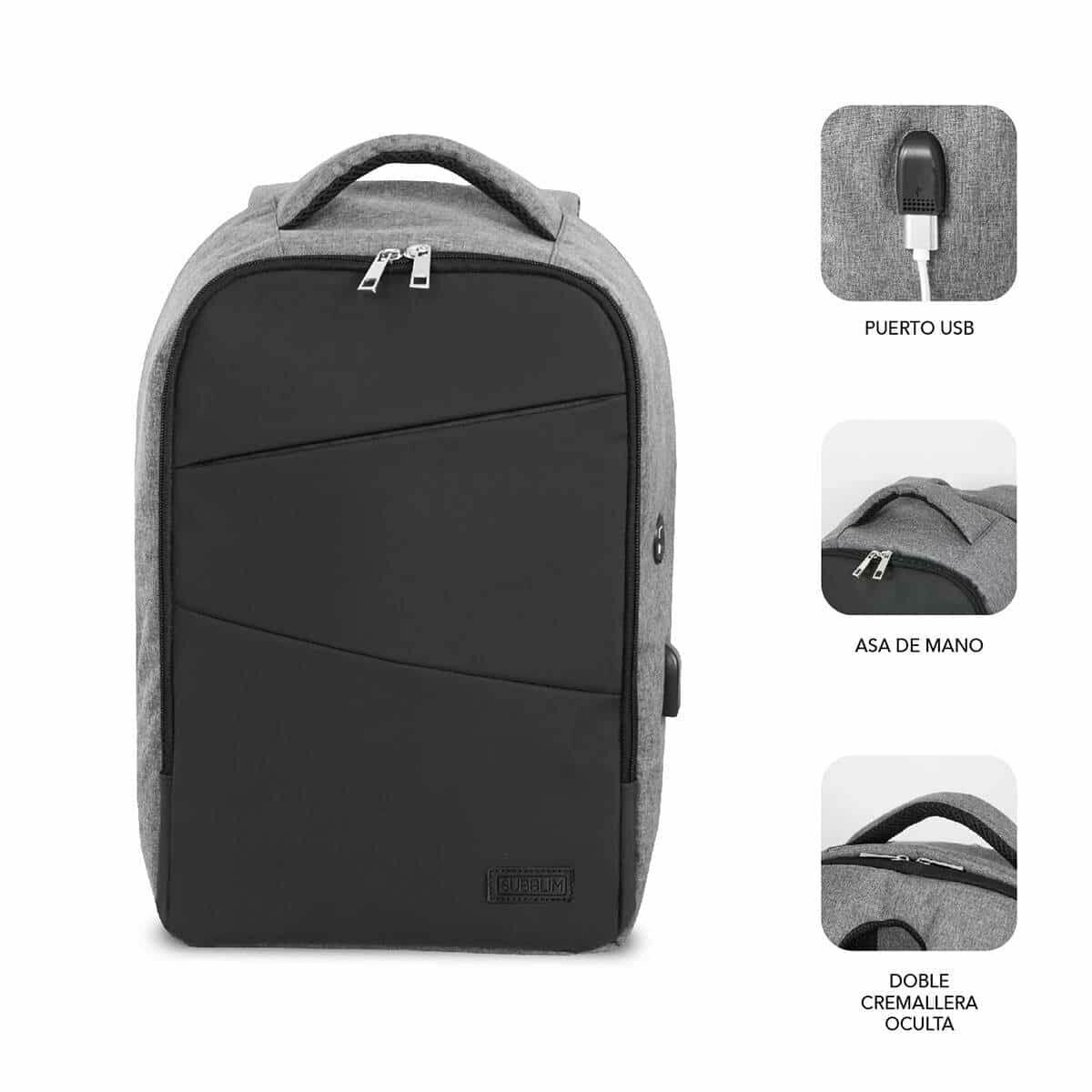Mochila para Portátil Subblim SUBBP3SA1100 Negro