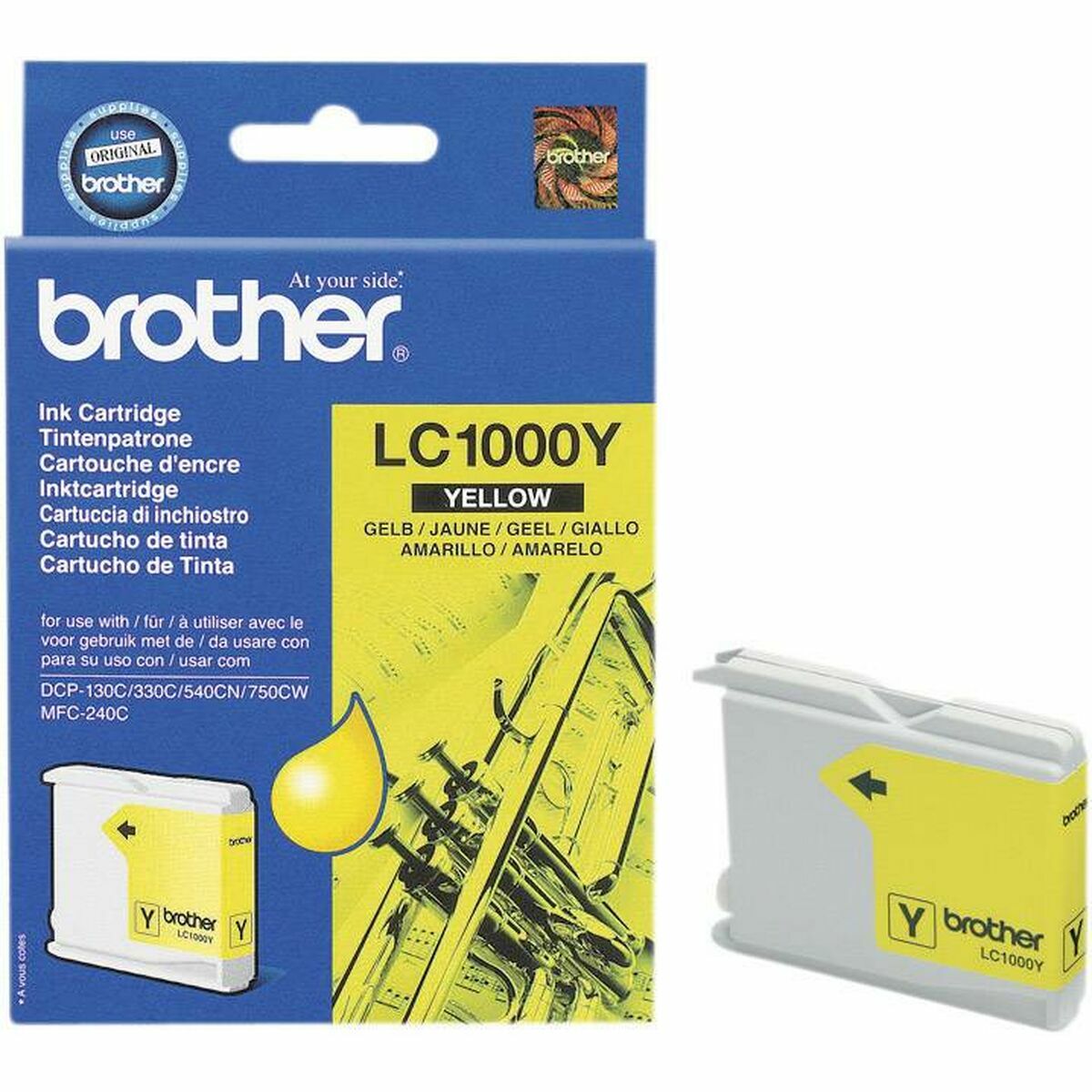 Cartucho de Tinta Original Brother LC1000Y Amarillo Negro