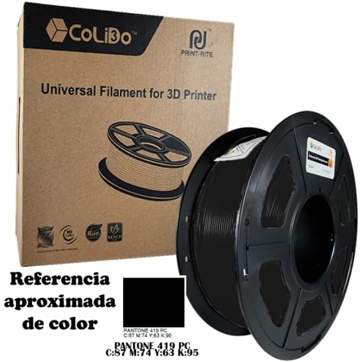 Bobina de Filamento CoLiDo COL3D-LCD163B Negro