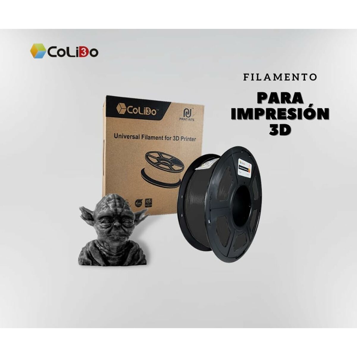 Bobina de Filamento CoLiDo COL3D-LCD163B Negro
