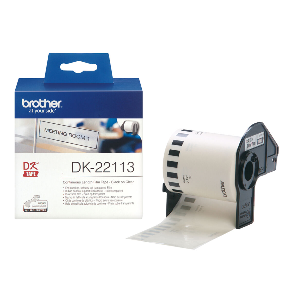 Cinta Continua de Papel Térmico Brother DK22113 Transparente
