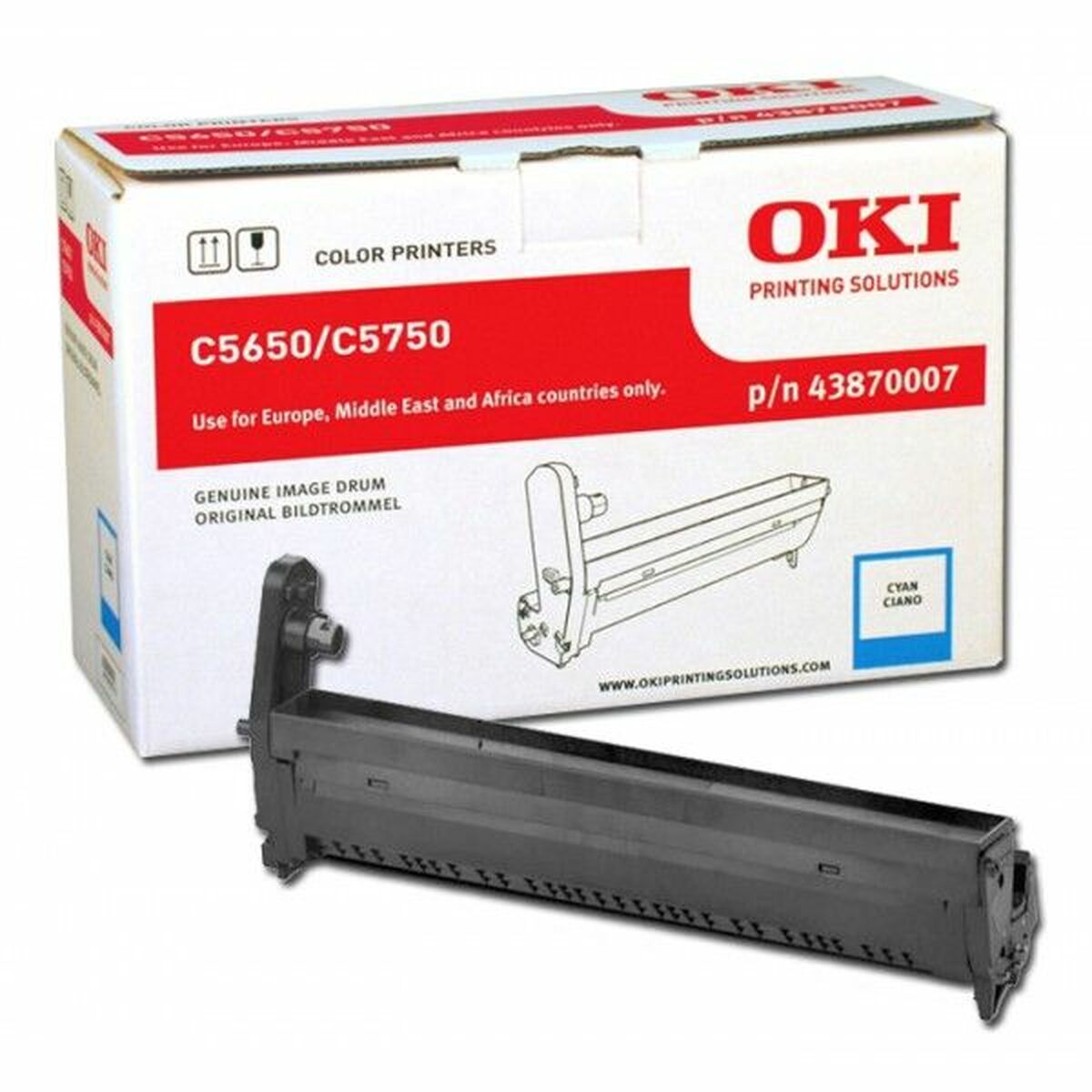 Tambor de impresora OKI 43870007 Negro Cian C/5650/5750