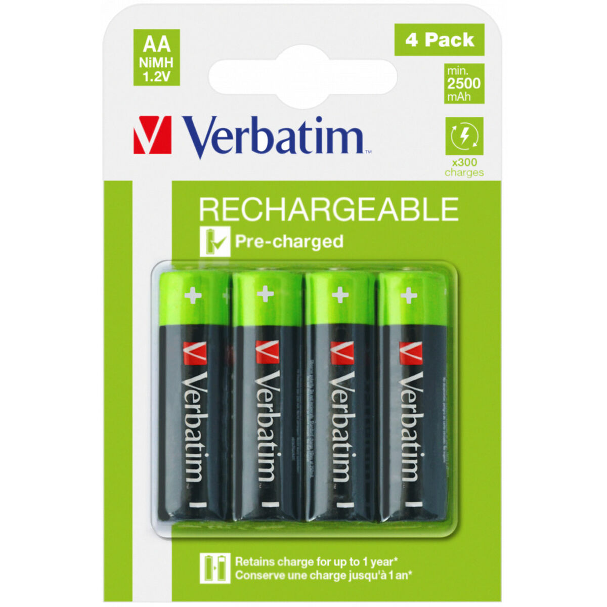 Pilas Recargables Verbatim 49517 2500 mAh 1,2 V