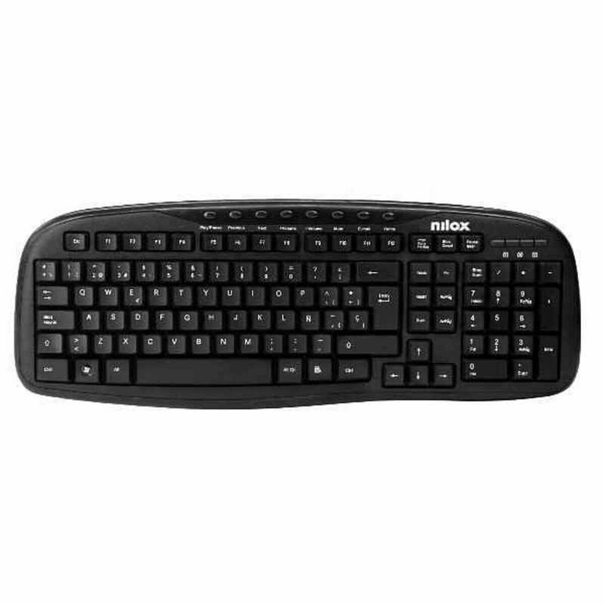 Teclado Nilox NXKBE000001 Negro Qwerty Español QWERTY