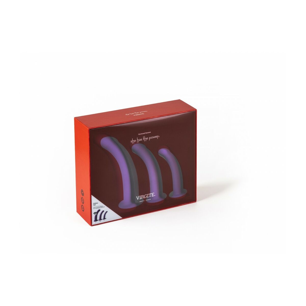 Dildo Virgite Morado S/M/L Set